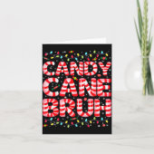 Candy Cane Bruh Tree Light Pjs Christmas Xmas Men  Kaart (Voorkant)