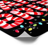 Candy Cane Bruh Tree Light Pjs Christmas Xmas Men Poster (Hoek)