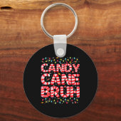 Candy Cane Bruh Tree Light Pjs Christmas Xmas Men  Sleutelhanger (Voorkant)