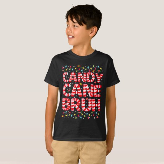 Candy Cane Bruh Tree Light Pjs Christmas Xmas Men  T-shirt (Voorkant volledig)