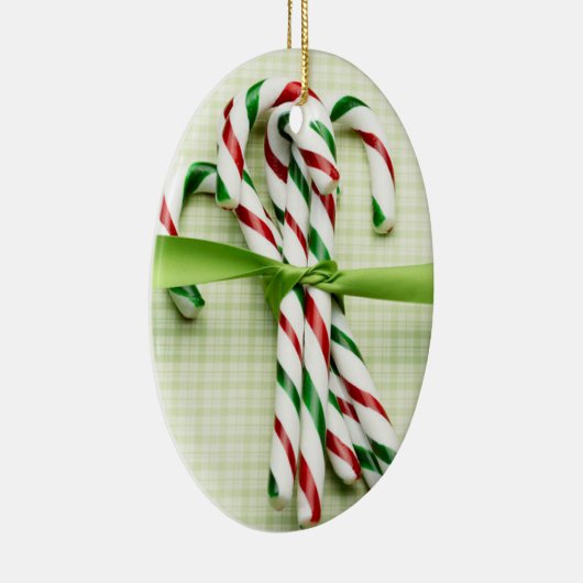 Candy Cane Bundel Keramisch Ornament (Rechts)