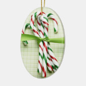 Candy Cane Bundel Keramisch Ornament (Links)