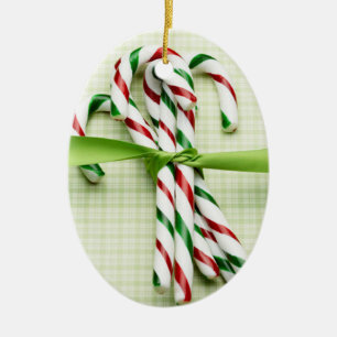 Candy Cane Bundel Keramisch Ornament