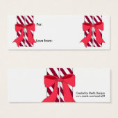 Candy Cane - Cadeaubijslagen Mini Visitekaartjes (Voorkant /achterkant)