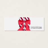Candy Cane - Cadeaubijslagen Mini Visitekaartjes (Achterkant)