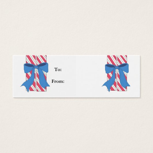 Candy Cane Cadeaubijslaters Mini Visitekaartjes (Voorkant)