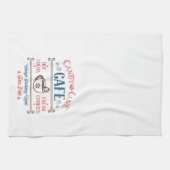 Candy Cane Cafe Vakantie Kerstmis Theedoek (Horizontaal)