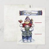 Candy Cane Card Holders Briefkaart (Voorkant / Achterkant)