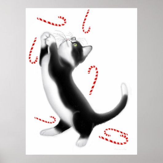 Candy Cane Cat Toys Print (Voorkant)