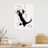 Candy Cane Cat Toys Print (Keuken)