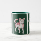 Candy Cane Cat Tweekleurige Koffiemok (Center)