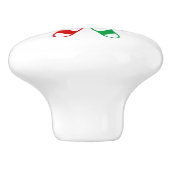 Candy Cane Ceramic Knob. Keramische Knop (Zijkant)