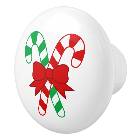 Candy Cane Ceramic Knob. Keramische Knop (Rechts)
