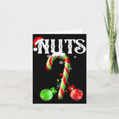 Candy Cane Chest Nuts Couples Funny Chestnuts Xmas Kaart (Voorkant)