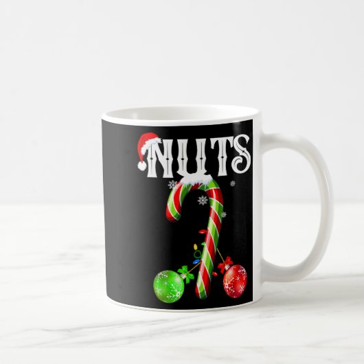 Candy Cane Chest Nuts Couples Funny Chestnuts Xmas Koffiemok (Rechts)