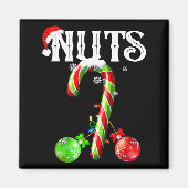 Candy Cane Chest Nuts Couples Funny Chestnuts Xmas Magneet (Voorkant)