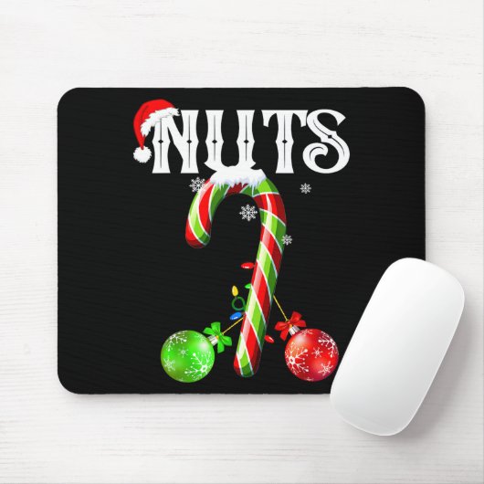 Candy Cane Chest Nuts Couples Funny Chestnuts Xmas Muismat (Met muis)
