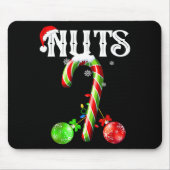 Candy Cane Chest Nuts Couples Funny Chestnuts Xmas Muismat (Voorkant)