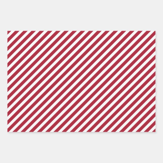 Candy Cane Chevron en Stripes Pattern Inpakpapier Vel (Voorkant 3)
