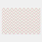 Candy Cane Chevron en Stripes Pattern Inpakpapier Vel (Voorkant)