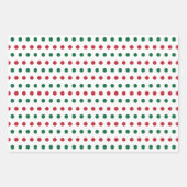 Candy Cane Chevron Stripes & Polka Dots Pattern Inpakpapier Vel (Voorkant 3)