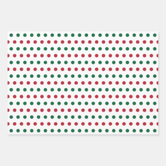Candy Cane Chevron Stripes & Polka Dots Pattern Inpakpapier Vel (Voorkant 3)