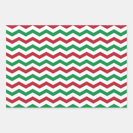Candy Cane Chevron Stripes & Polka Dots Pattern Inpakpapier Vel (Voorkant 2)