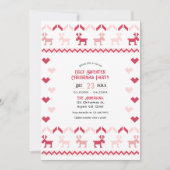 Candy Cane Chic Ugly Sweater Christmas Party Kaart (Voorkant)