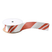 Candy Cane Chorus-Big Stripe Diagonal Satijnen Lint (Spoel)