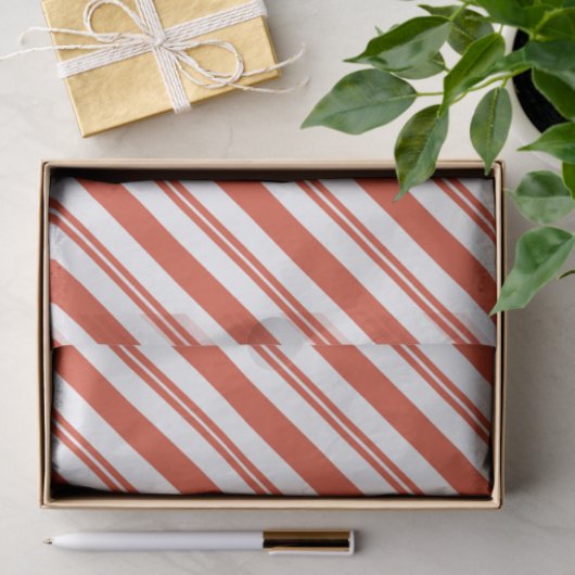 Candy Cane Chorus-Big Stripe Diagonal Tissuepapier (Geschenk)