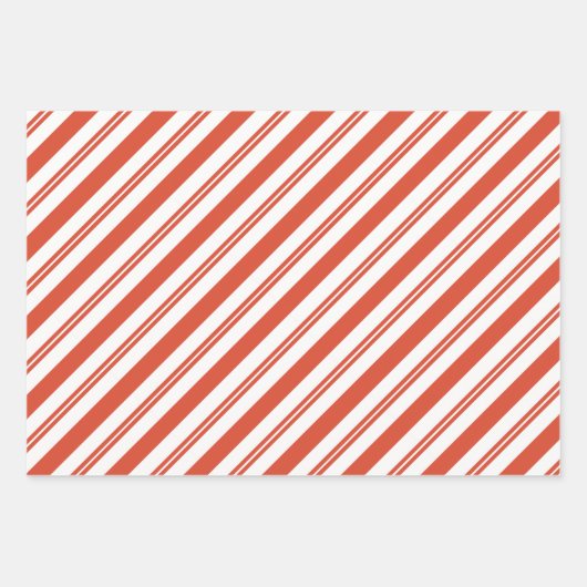 Candy Cane Chorus Diagonal Flat Sheet Set of 3 Inpakpapier Vel (Voorkant 2)