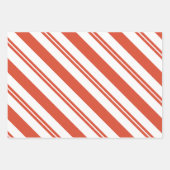Candy Cane Chorus Diagonal Flat Sheet Set of 3 Inpakpapier Vel (Voorkant)