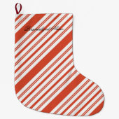 Candy Cane Chorus-Stripe-Diagonal Grote Kerstsok (Voorkant)