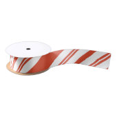 Candy Cane Chorus-Stripe-Diagonal Satijnen Lint (Spoel)