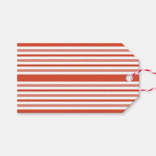 Candy Cane Chorus-Stripe-Horizontal Cadeaulabel (Voorkant (Horizontaal))