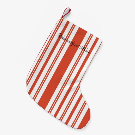Candy Cane Chorus-Stripe-Verticle Kleine Kerstsok (Voorkant (Hangend))
