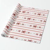 Candy Cane Chorus Wrapping Paper Cadeaupapier (Uitgerold)