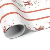 Candy Cane Chorus Wrapping Paper Cadeaupapier (Rol Hoek)