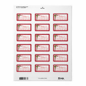 Candy Cane Christmas Adresetiketten Personaliseren Etiket (Full Sheet)