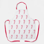 Candy Cane Christmas Apron Schort (Voorkant)
