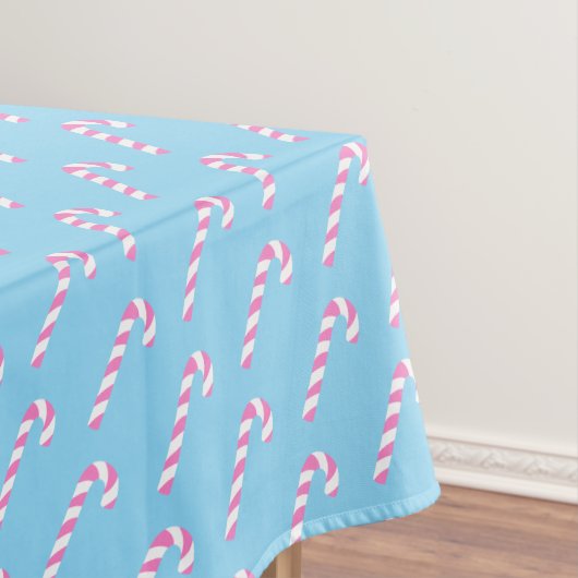 Candy Cane Christmas Blue Tafelkleed (Voorbeeld)