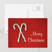 Candy Cane Christmas Briefkaart (Voorkant / Achterkant)