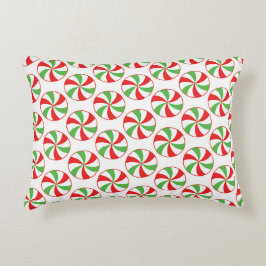 Candy Cane Christmas Candy Printed Throw Pillow Accent Kussen