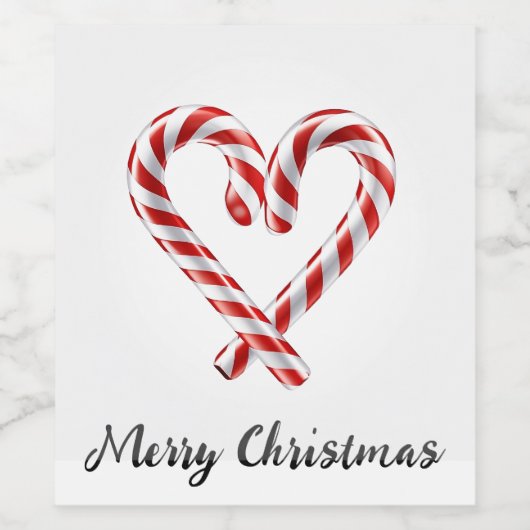 Candy Cane Christmas Cheer wijnfles Wijn Etiket (Enkel label)