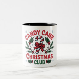 Candy Cane Christmas Club Festive Holiday & Wint Tweekleurige Koffiemok