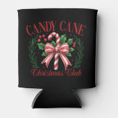 Candy Cane Christmas Club Squad Matching Winter Blikjeskoeler (Voorkant)