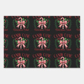 Candy Cane Christmas Club Squad Matching Winter Inpakpapier Vel (Voorkant)