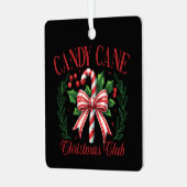 Candy Cane Christmas Club Squad Matching Winter Metalen Ornament (Voorkant links)