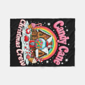 Candy Cane Christmas Crew House Candy Security Can Fleece Deken (Voorkant (Horizontaal))