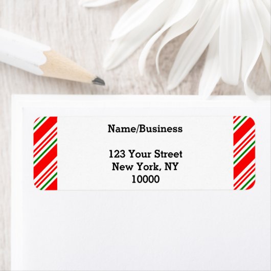 Candy Cane Christmas Custom Etiket (Insitu)